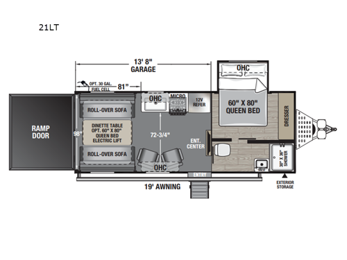 Adrenaline 21LT Floorplan Image