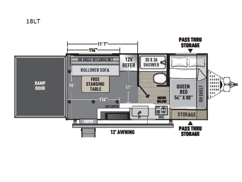 Adrenaline 18LT Floorplan Image