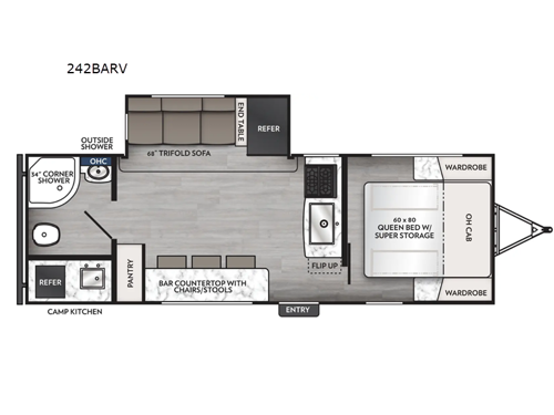 Apex Ultra-Lite 242BARV Floorplan Image