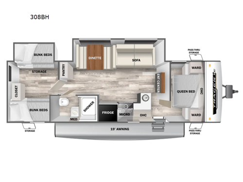 Tracer 308BH Floorplan Image