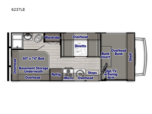 Conquest Class C 6237LE Floorplan