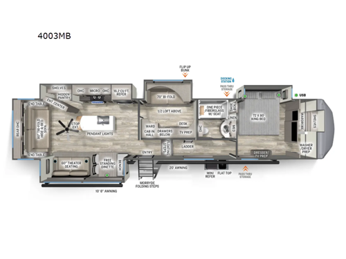 Sandpiper 4003MB Floorplan