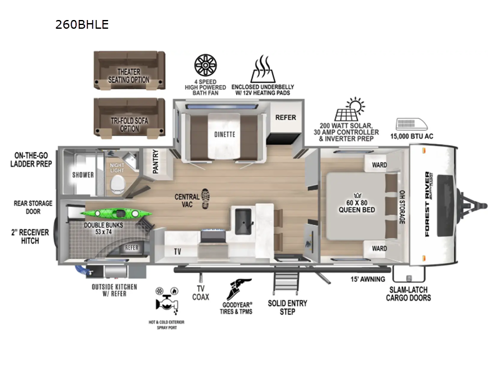Surveyor Legend 260BHLE Floorplan