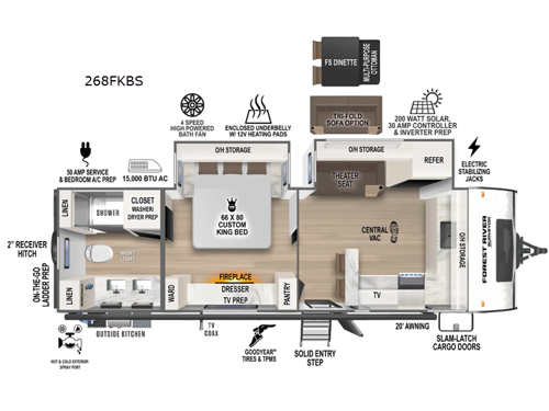 Grand Surveyor 268FKBS Floorplan