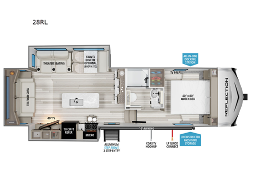 Reflection 100 Series 28RL Floorplan Image