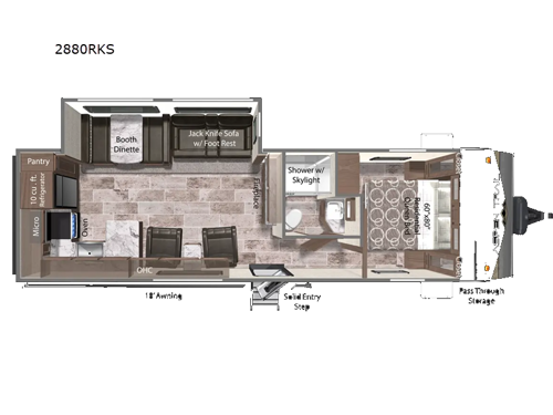 Aspen Trail 2880RKS Floorplan Image