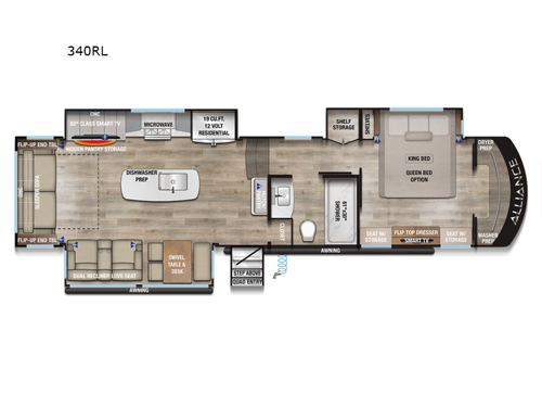 Paradigm 340RL Floorplan Image