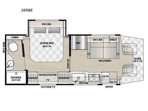 Prism Elite 26RBE Floorplan Image