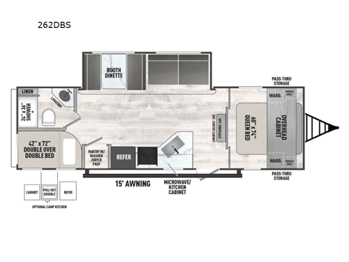 Clipper 6K Series 262DBS Floorplan Image