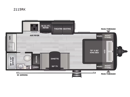 Coleman Legacy 2115RK Floorplan