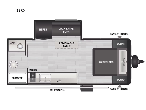 Coleman Light 18RX Floorplan