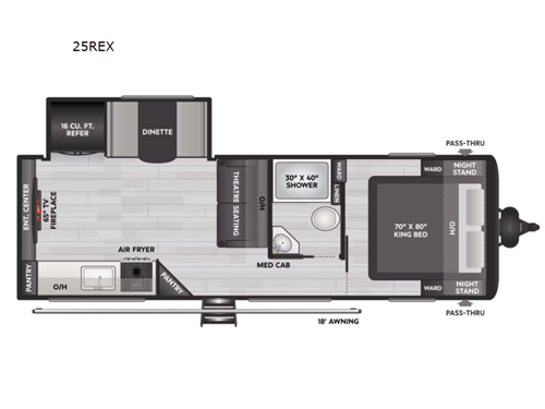 Coleman Lantern 25REX Floorplan