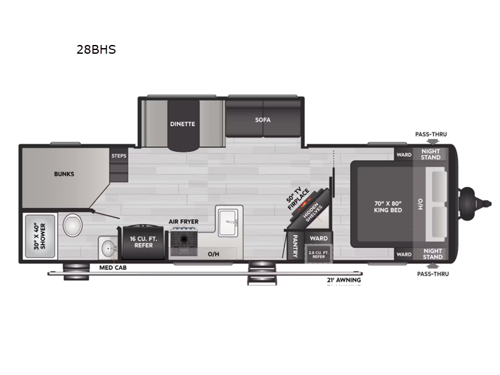Coleman Lantern 28BHS Floorplan