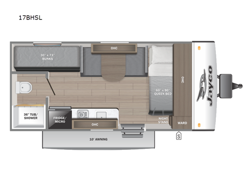 Jay Feather Air SL 17BHSL Floorplan