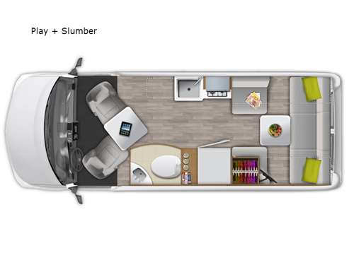 Roadtrek Play + Slumber Floorplan