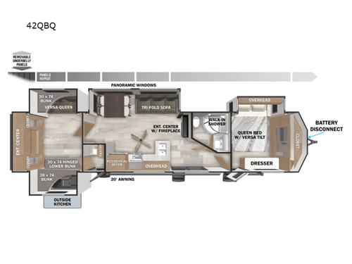 Salem Villa Series 42QBQ Floorplan