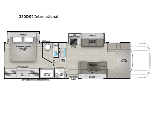 Entourage 330DSI International Floorplan Image