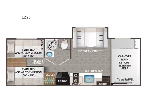 Quantum ESpec Essential LZ25 Chevy Floorplan Image
