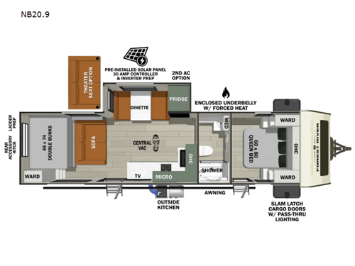 WiWi New 2025 Forest River RV No Boundaries NB20.9 Beast Mode