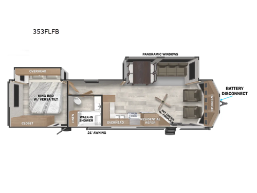Wildwood Lodge 353FLFB Floorplan Image