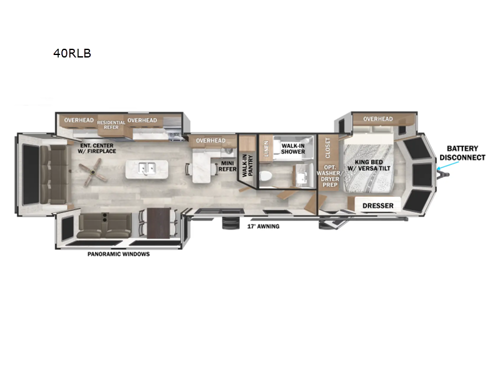 Wildwood Lodge 40RLB Floorplan Image