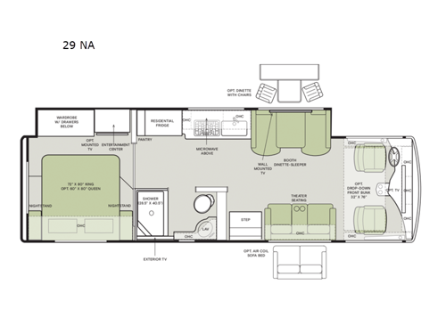 Open Road Allegro 29 NA Floorplan Image
