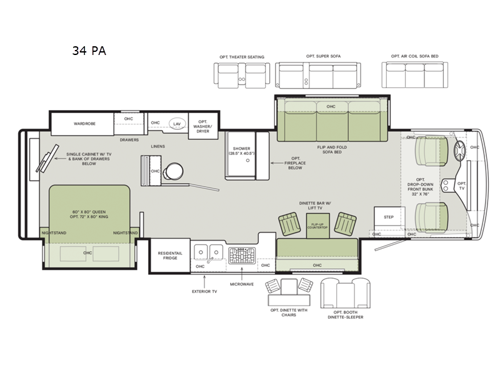 Open Road Allegro 34 PA Floorplan Image