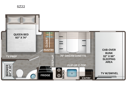 Pasadena SE SZ22 Chevy Floorplan Image