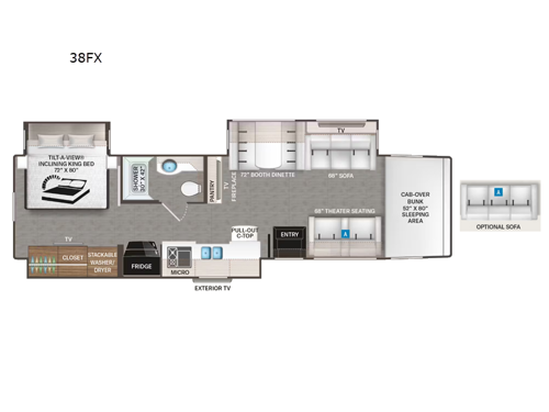 Pasadena 38FX Floorplan Image
