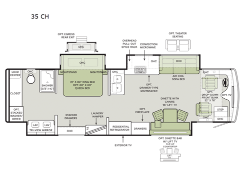 Phaeton 35 CH Floorplan Image