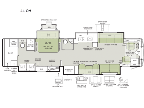 Phaeton 44 OH Floorplan Image