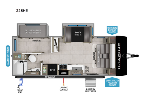 Imagine XLS 22BHE Floorplan Image