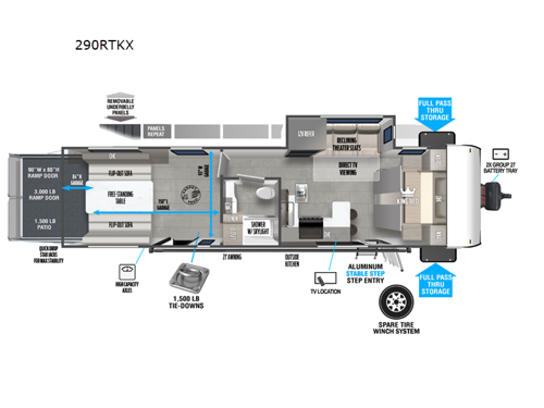 Wildwood FSX 290RTKX Floorplan