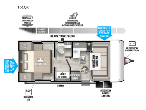 Wildwood FSX 161QK Floorplan Image