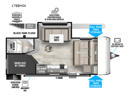 Wildwood FSX 178BHSK Floorplan Image
