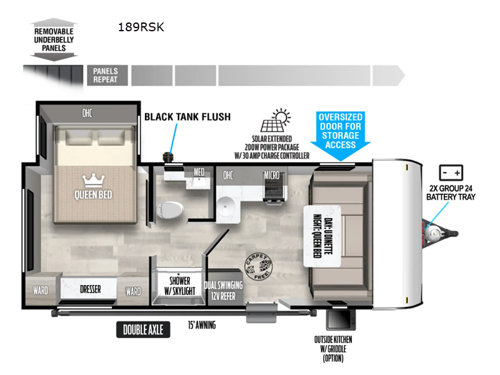 Wildwood FSX 189RSK Floorplan Image