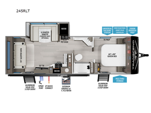 Transcend 245RLT Floorplan Image