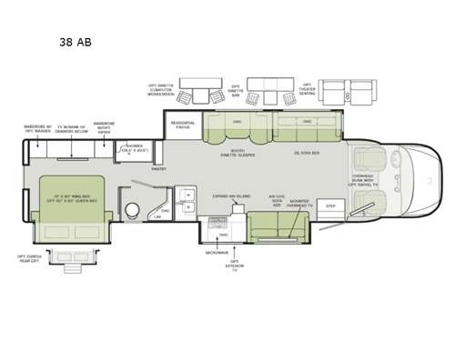 Allegro Bay 38 AB Floorplan Image