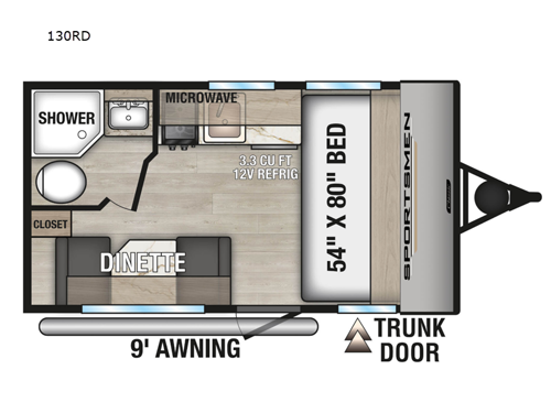 Sportsmen Classic 130RD Floorplan