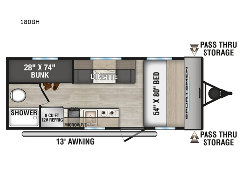 Sportsmen Classic 180BH Floorplan