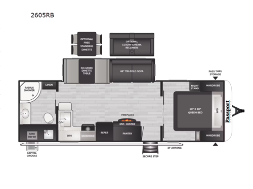 Passport Super Lite 2605RB Floorplan Image