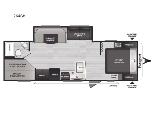 Passport Classic 264BH Floorplan