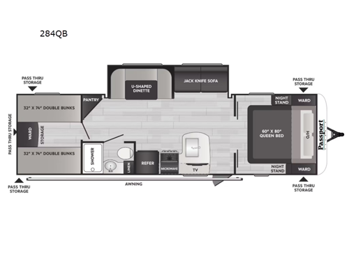 Passport Classic 284QB Floorplan Image