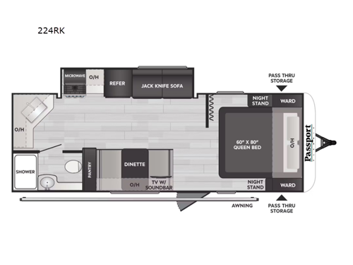Passport Classic 224RK Floorplan