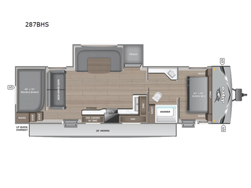 Jay Flight SLX 287BHS Floorplan