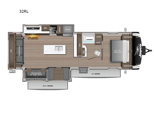 Jay Feather 32RL Floorplan