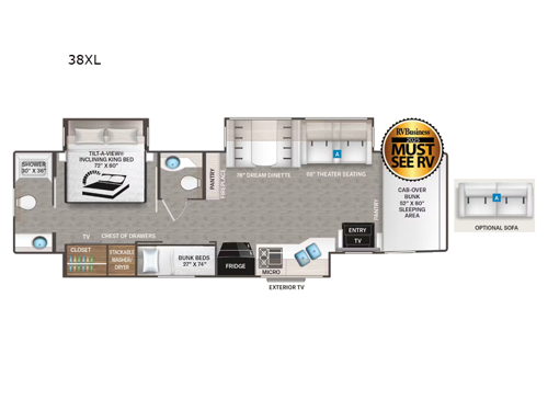 Pasadena 38XL Floorplan Image