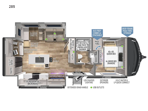Model Z Air 285 Floorplan Image