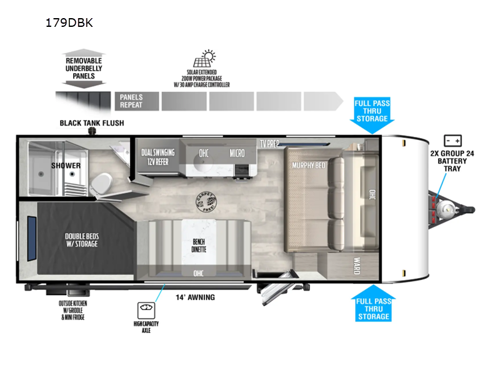 Wildwood FSX 179DBK Floorplan Image