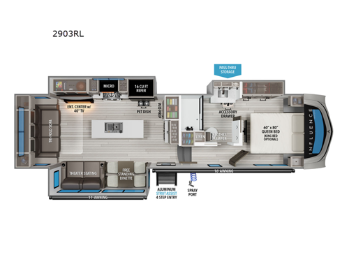 Influence 2903RL Floorplan